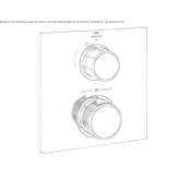 Thermostatic shower tap with plate Losice