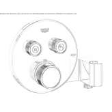 Thermostatic shower tap with plate Ghiroda