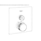 Concealed shower faucet with plate Ghiroda