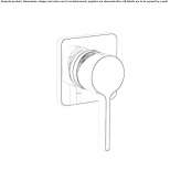 Single-lever shower mixer with plate Hassel