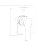 Concealed shower faucet with plate Losice