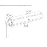 2-hole external shower faucet Vryses