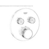 Thermostatic shower tap with plate Ghiroda