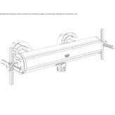 2-hole shower faucet with individual rosettes Vryses