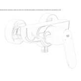 2-hole single lever shower faucet Sciaves