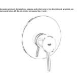 Single-lever shower mixer with plate Budingen