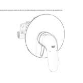 Single-lever shower mixer with plate Noja