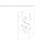 Thermostatic shower faucet with switch Corfu