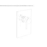 Thermostatic shower tap with plate Corfu