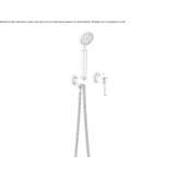 Wall-mounted hand shower, supplied with tap Narince