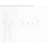 Brass thermostatic shower set with a plate Garliava
