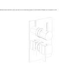 Concealed thermostatic shower faucet with diverter Sundown