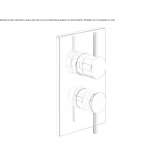 2-hole concealed shower faucet with diverter Ziduri