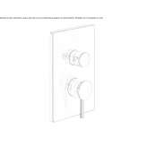 2-hole concealed shower faucet with diverter Ziduri
