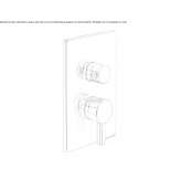 2-hole shower faucet with diverter Mariabe
