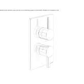 2-hole shower faucet with diverter Mariabe