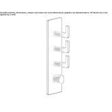3-hole, metal, thermostatic shower faucet Ballarat