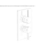 2-hole shower faucet with diverter Mariabe