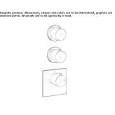 3-hole metal shower tap Lubian