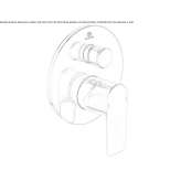 Concealed shower faucet with diverter and plate Brusperk