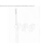 Concealed stainless steel shower faucet with a shower hand Mauer