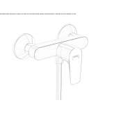 External single-lever shower faucet Viticuso