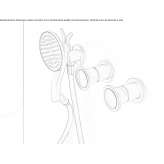 Stainless steel shower faucet with individual rosettes Usicayos