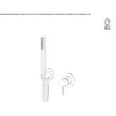 Stainless steel shower faucet with hand shower Avella