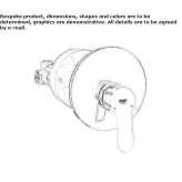 Single-lever shower mixer with plate Vannes