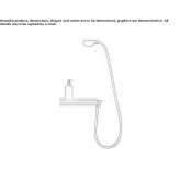 Set of external wall-mounted faucet with a shower hand Anaya