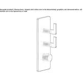 3-hole metal shower faucet with plate Ballarat