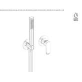 Concealed shower set with a hand shower Triunfo