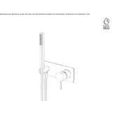 2-hole shower faucet with a hand shower Avella