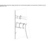 Brass shower faucet with diverter and plate Nauen