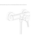 External single-lever shower faucet Viticuso