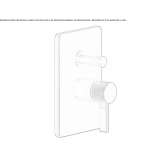 Chrome-plated brass shower faucet with diverter Ballarat