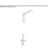 Shower tap with hand shower and overhead shower Eldorado