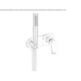 Concealed shower set with hand shower and tile Triunfo