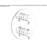 Thermostatic concealed shower faucet DeBary