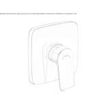 Concealed shower faucet with one handle Leut