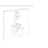 Concealed thermostatic shower faucet Limoux