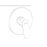 Concealed shower faucet with one handle Rice