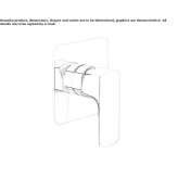 Single-lever shower mixer with plate Escada