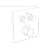 Concealed thermostatic shower mixer with plate Choloma