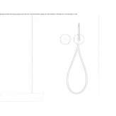 Two-handle wall faucet with a hand shower Essen