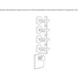 5-hole, steel, built-in shower faucet Ballarat