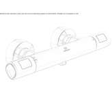 External thermostatic shower faucet Choloma