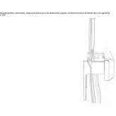 Chrome-plated shower faucet with a hand shower Jedwabno