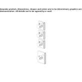 Concealed thermostatic shower tap with individual rosettes Byram