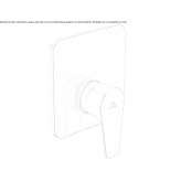 Concealed shower faucet with one handle Noginsk